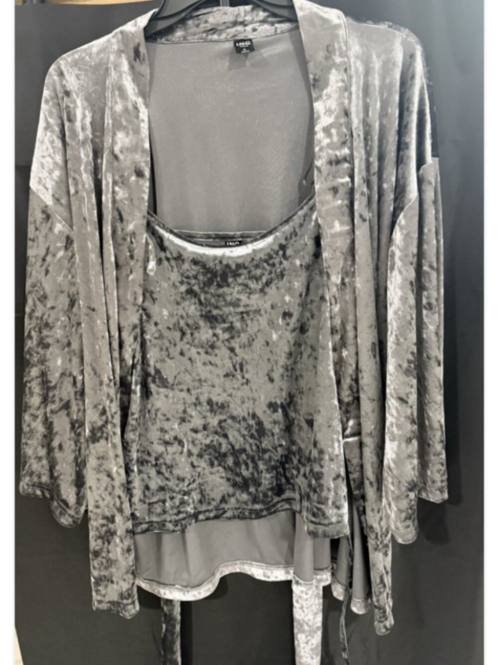 I.N.C Women's 2-Pice Gray Robe Size XL 12088
